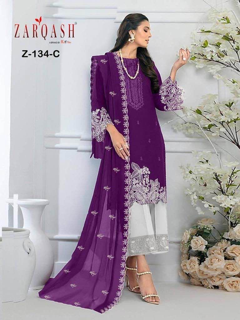 Zarqash Z 134 Readymade Pakistani Suits Catalog
